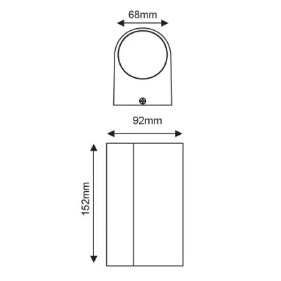 Επίτοιχο φωτιστικό απλίκα WALL LUMINAIRE GU10 230V AC MAX.2X35W λευκό ματ στεγανό IP54