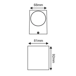Επίτοιχο φωτιστικό LED LUMINAIRE 4W 230V 3000k θερμό λευκό φως 230lm δέσμης 40° στεγανό IP54