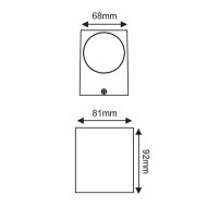 Επίτοιχο φωτιστικό LED HP WALL LUMINAIRE 4W 230V 230lm δέσμης 40° 3000k θερμό λευκό φως IP54