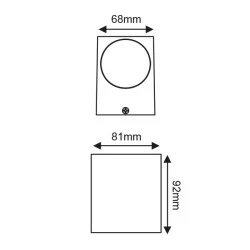 Επίτοιχο φωτιστικό LED HP WALL LUMINAIRE 4W 230V 230lm δέσμης 40° 3000k θερμό λευκό φως IP54