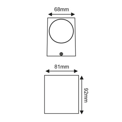 Επίτοιχο φωτιστικό LED HP WALL LUMINAIRE 4W 230V 230lm δέσμης 40° 3000k θερμό λευκό φως IP54