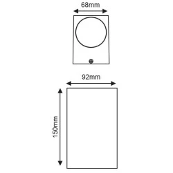 Επίτοιχο φωτιστικό LED LUMINAIRE 9W 230V AC 430lm δέσμης 40° θερμό λευκό φως 3000k στεγανό IP54