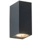 Επίτοιχο φωτιστικό απλίκα αλουμινίου WALL LUMINAIRE GU10 230V AC MAX.2X35W σκούρο γκρι στεγανό IP65