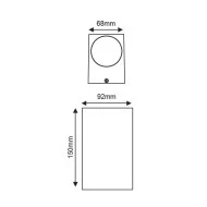 Επίτοιχο φωτιστικό απλίκα αλουμινίου WALL LUMINAIRE GU10 230V AC MAX.2X35W σκούρο γκρι στεγανό IP65