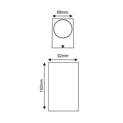 Επίτοιχη απλίκα για λάμπες GU10 WALL LUMINAIRE 230V AC χρυσό μαύρο στεγανό IP65