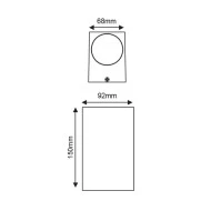 Φωτιστικό απλίκα εξωτερικού χώρου GU10 230V AC MAX.2X35W λευκή ματ στεγανή IP65