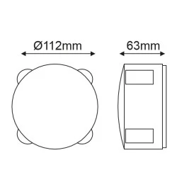 Απλίκα εξωτερικού χώρου στρόγγυλη LED HP WALL LUMINAIRE 5W 230V 3000k θερμό φως 170lm δέσμης 15°