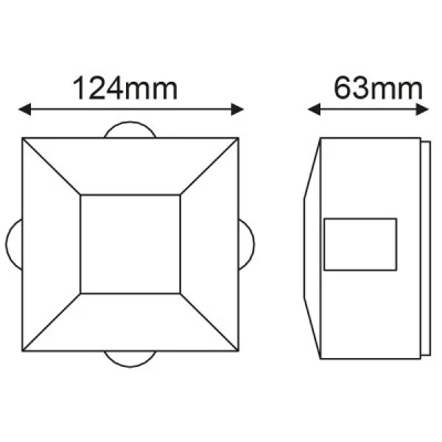 LED απλίκα εξωτερικού χώρου HP WALL LUMINAIRE 5W 230V 3000k θερμό φως 170lm δέσμης 15° 30000h