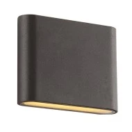 Φωτιστικό επίτοιχο LED SMD 7W σκούρο γκρι 230V AC 310lm δέσμης 60° 3000k θερμό λευκό φως στεγανό IP54 30000h