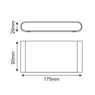 Φωτιστικό επίτοιχο LED SMD LUMINAIRE 11W 230V AC 570lm δέσμης 60° 3000k θερμό λευκό φως IP54