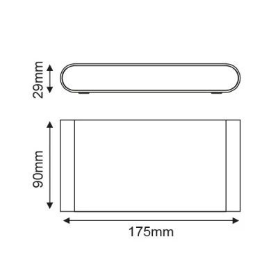 Φωτιστικό επίτοιχο LED SMD LUMINAIRE 11W 230V AC 570lm δέσμης 60° 3000k θερμό λευκό φως IP54