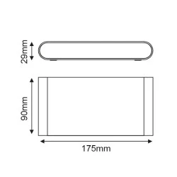Επίτοιχο φωτιστικό LED SMD LUMINAIRE 11W 230V AC 570lm δέσμης 60° 3000k θερμό λευκό φως IP54