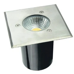 Φωτιστικό δαπέδου LED COB τετράγωνο 7W 230V AC θερμό φως 3000k 450lm δέσμης 45° IP67 30000h