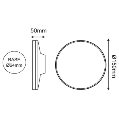 Επίτοιχο φωτιστικό εξωτερικού χώρου LED 8W 230V 450lm δέσμης 110° 3000k θερμό λευκό φως στεγανό IP54 Επίτοιχο φωτιστικό εξωτερικού χώρου LED 8W 230V 450lm δέσμης 110° 3000k θερμό λευκό φως στεγανό IP54
