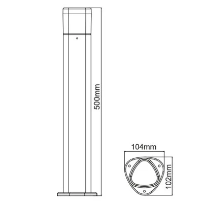 Φωτιστικό κολωνάκι εξωτερικού χώρου LED SMD 7W 230V AC 410lm θερμό λευκό φως 3000k δέσμης 340°