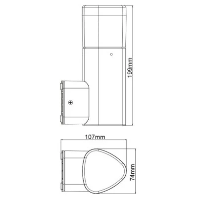 Επίτοιχο φωτιστικό LED SMD 7W 230V 410lm δέσμης 340° 3000k θερμό λευκό φως στεγανό IP54 Επίτοιχο φωτιστικό LED SMD 7W 230V 410lm δέσμης 340° 3000k θερμό λευκό φως στεγανό IP54