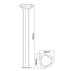 Φωτιστικό εξωτερικού χώρου LED SMD POST LUMINAIRE 7W 230V AC 3000k θερμό λευκό φως δέσμης 330°