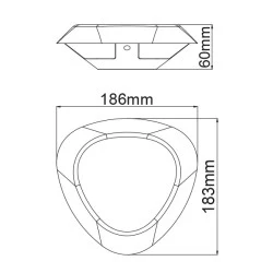 Επίτοιχο φωτιστικό εξωτερικού χώρου LED LUMINAIRE 7W 230V 520lm δέσμης 330° 3000k θερμό λευκό φως