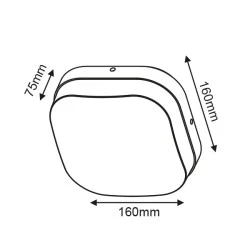 Επίτοιχο φωτιστικό LED SMD 10W 230V AC 170lm δέσμης 67° 3000k θερμό λευκό φως σκούρο γκρι IP65