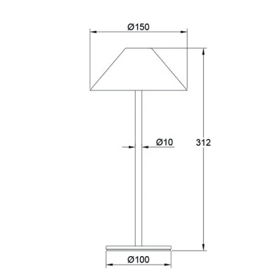 Επιτραπέζιο LED SMD φωτιστικό μπαταρίας LUMINAIRE 3W θερμό φως 3000k 140lm δέσμης 270° IP54