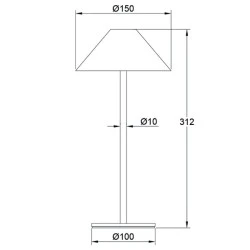 Επιτραπέζιο LED SMD LUMINAIRE μπαταρίας 3W θερμό φως 3000k 140lm λευκό ματ 270° IP54
