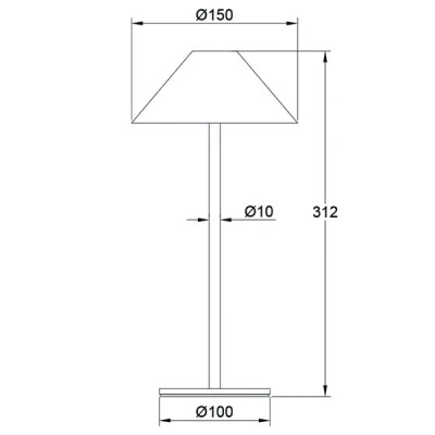 Επιτραπέζιο LED SMD LUMINAIRE μπαταρίας 3W θερμό φως 3000k 140lm λευκό ματ 270° IP54