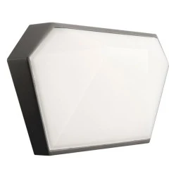 Φωτιστικό LED SMD επίτοιχο 10W 230V AC 3000k θερμό λευκό φως 400lm δέσμης 120° σκούρο γκρι IP65