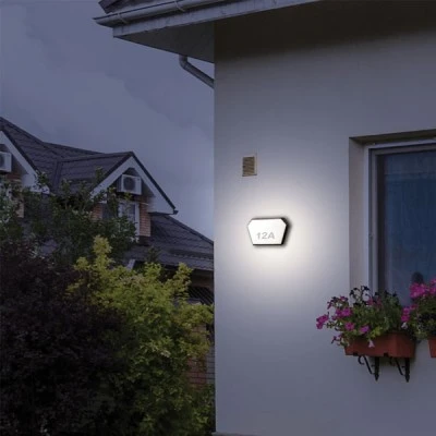 Φωτιστικό LED SMD επίτοιχο 10W 230V AC 3000k θερμό λευκό φως 400lm δέσμης 120° σκούρο γκρι IP65