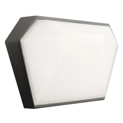 Φωτιστικό LED SMD επίτοιχο 10W 230V AC 3000k θερμό λευκό φως 400lm δέσμης 120° σκούρο γκρι IP65