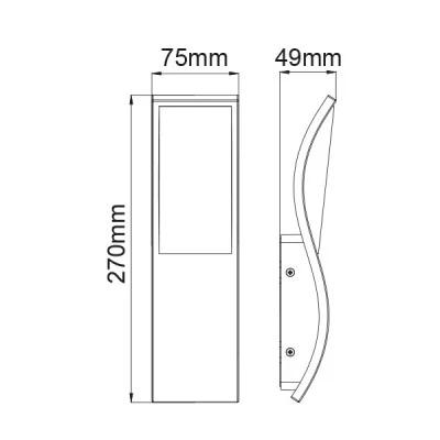 Επίτοιχο φωτιστικό LED SMD WALL LUMINAIRE 7W 230V 520lm δέσμης 120° 3000k θερμό λευκό φως IP65