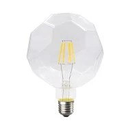 Λάμπα led filament διάφανη Globe Ε27 6W 230V 2700k θερμό λευκό φως 690Lm ντιμαριζόμενη
