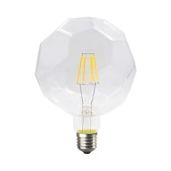 Λάμπα led filament διάφανη Globe Ε27 6W 230V 2700k θερμό λευκό φως 690Lm ντιμαριζόμενη