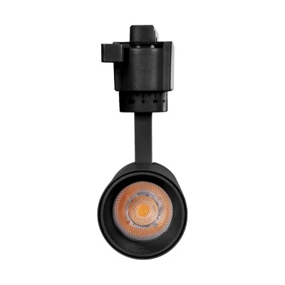 Μάυρο Φωτιστικό Σποτ Ράγας Μονοφασικό Bridgelux COB LED 10W 230V 1200lm 30° Θερμό φως 3000k