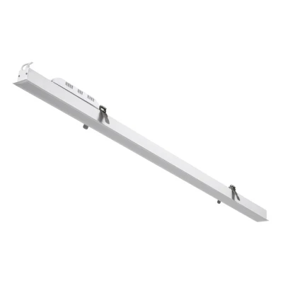 Μοντέρνο Φωτιστικό Οροφής LED LUCA 54W 6500lm 120° AC 220-240V IP20 Ρυθμιζόμενο Λευκό CCT με Χειριστήριο ,SMD Chip - Λευκό Ματ - Μ121.5 x Π5 x Υ4cm