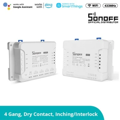 Έξυπνος ενδιάμεσος διακόπτης SONOFF 4CHR3 Wi-Fi Smart Switch DIY Four Way 4 Gang 4 Output Channel