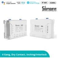 Έξυπνος διακόπτης SONOFF 4CHPROR3 Wi-Fi Smart Switch DIY Four Way 4 Gang & RF Control - 4 Output Channel