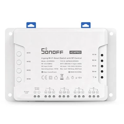 Έξυπνος διακόπτης SONOFF 4CHPROR3 Wi-Fi Smart Switch DIY Four Way 4 Gang & RF Control - 4 Output Channel