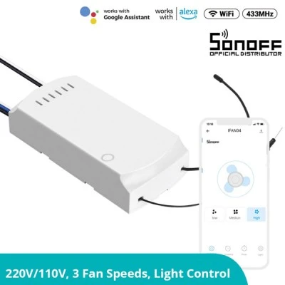 Smart Control για ανεμιστήρα οροφής & Light Controller SONOFF iFan03-R2 Wi-Fi Smart Switch Ceiling F