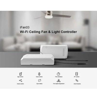 Smart Control για ανεμιστήρα οροφής & Light Controller SONOFF iFan03-R2 Wi-Fi Smart Switch Ceiling F