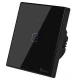 Μαύρος μονός διακόπτης SONOFF T3EU1C-TX-EU-R2 Wi-Fi Smart Wall Touch Button Switch