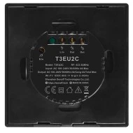 Διπλός διακόπτης SONOFF T3EU2C-TX-EU-R2 με Wi-Fi Smart Wall Touch Button Switch σε μαύρο χρώμα