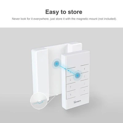 Βάση στήριξης SONOFF για remote controller RM433 μαγνητική λευκή