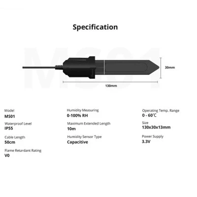 Smart αισθητήρας υγρασίας εδάφους SONOFF MS01 Smart Soil Moisture Sensor TH Sensor for TH10 & TH16 M