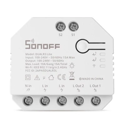 Έξυπνος διακόπτης SONOFF DUALR3 Lite Wi-Fi Smart Dual Relay Two Way Power Metering - Smart Switch