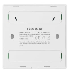 Διακόπτης τοίχου μονός SONOFF T2EU1C-RF Wi-Fi Smart Wall Touch Button Switch 1 Way RF Series