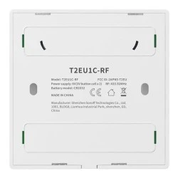 Διακόπτης τοίχου διπλός SONOFF T2EU2C-RF Wi-Fi Smart Wall Touch Button Switch 2 Way RF Series