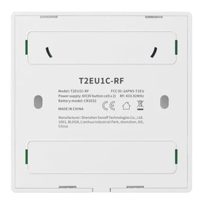 Διακόπτης τοίχου τριπλός SONOFF T2EU3C-RF Wi-Fi Smart Wall Touch Button Switch 3 Way RF Series