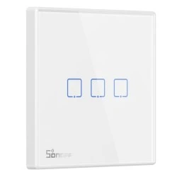 Διακόπτης τοίχου τριπλός SONOFF T2EU3C-RF Wi-Fi Smart Wall Touch Button Switch 3 Way RF Series