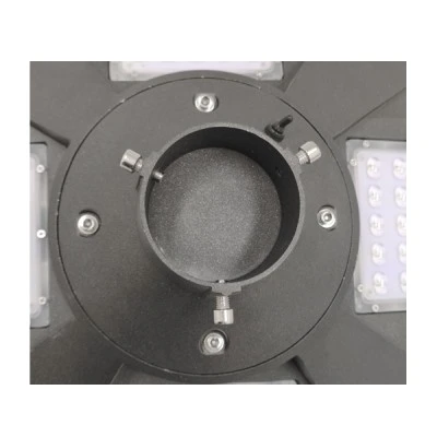Φωτιστικό κεφαλής Post Top πλατείας LED 25W ψυχρό λευκό 6000K 2000lm 120° με ενσωματωμένο φωτοβολταϊκό πάνελ & μπαταρία 24000mAh & αισθητήρα κίνησης-ημέρας-νύχτας Φ50cm x Υ19cm IP65