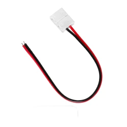 Ταχυσύνδεσμος για μονόχρωμη ταινία LED 8mm σε 2 καλώδια IP20 STRIPCON μαύρος-κόκκινος 16x12x3mm